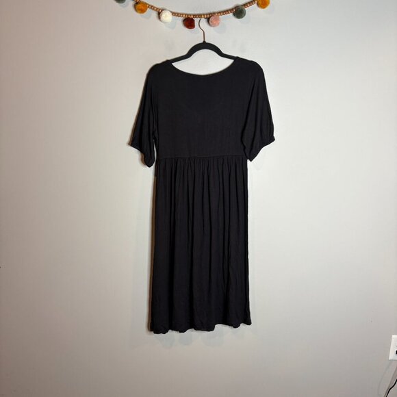 NWT Kate Quinn black bamboo babydoll dress - Picture 4 of 4